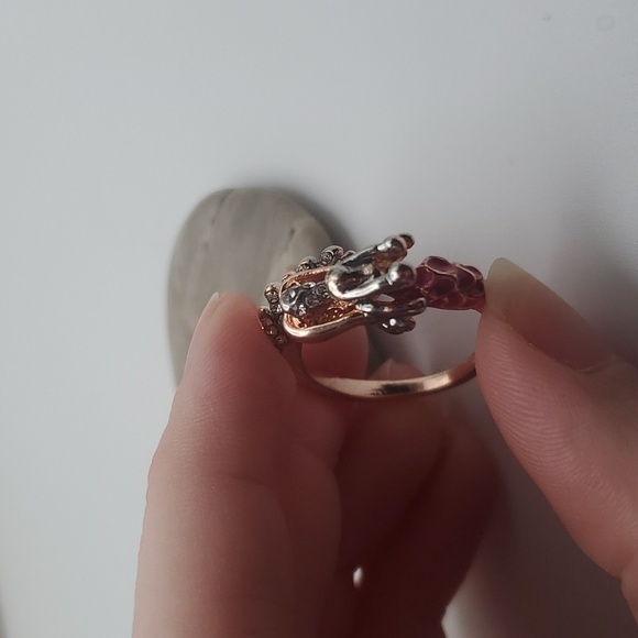 Mermaid 585 gold ring adjustable size band R144 - Picture 4 of 5